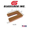 Glazelock 1/2" 4"L x 3"W 7/8" Slot, Square Horseshoe Plastic Flat Shims Brown 125pc/box GLZ25